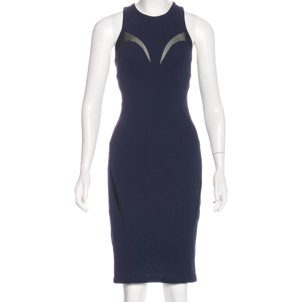 Yigal Azrouël Mesh Sheath Dress